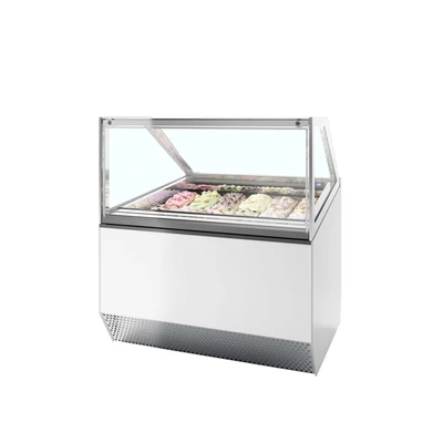Tefcold Ventillációs fagyipult – 118 L – fehér - 12 tégely