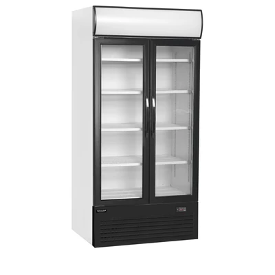 Tefcold Kétajtós bemutató hűtő – 524 L – reklámfelülettel