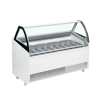 Tefcold Ventillációs fagyipult – 325 L – fehér - 13 tégely