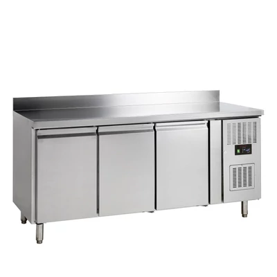 Tefcold Hűtött munkaasztal - 3 ajtós, oldalsó kompresszor -  rozsdamentes (inox)