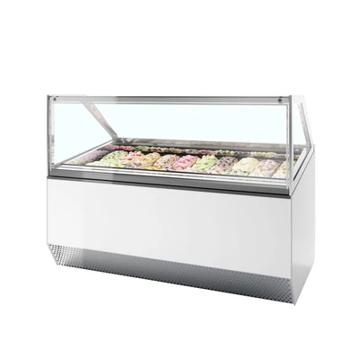 Tefcold Ventillációs fagyipult – 201 L – fehér - 20 tégely