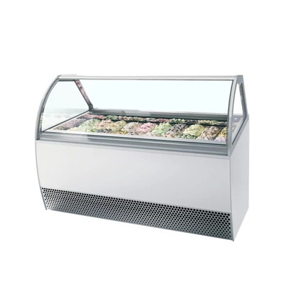 Tefcold Ventillációs fagyipult – 201 L – fehér - 20 tégely