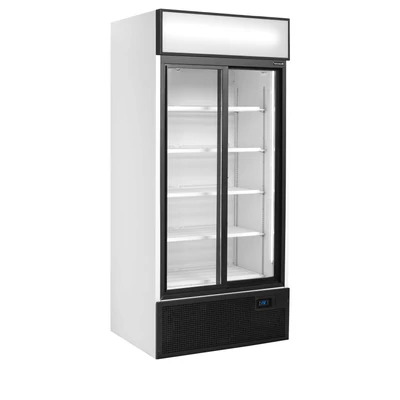 Tefcold Kétajtós bemutató hűtő – 462 L – reklámfelülettel