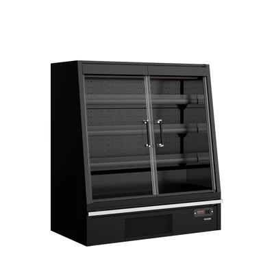 Tefcold Galaxy+ Fekete Szupermarket többpolcos hűtő – 360 L – 2 ajtós