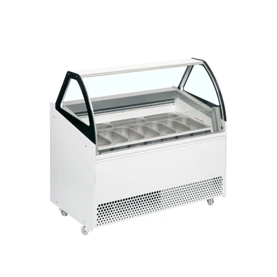 Tefcold Ventillációs fagyipult – 255 L – fehér - 10 tégely