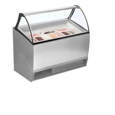 Tefcold Ventillációs fagyipult – 255 L – fehér - 10 tégely