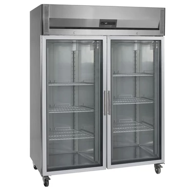 Tefcold Álló üveges hűtő – 1325 L – rozsdamentes (inox)