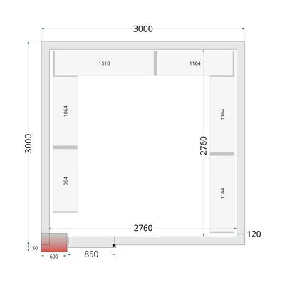 Tefcold CR WD Hűtőkamra panel 120 mm – 14.93 m³