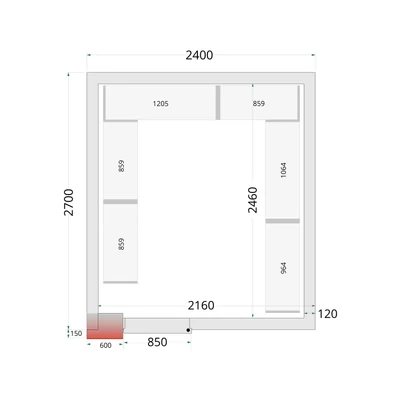 Tefcold CR WD Hűtőkamra panel 120 mm – 10.41 m³