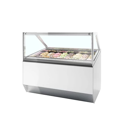Tefcold Ventillációs fagyipult – 160 L – fehér - 16 tégely