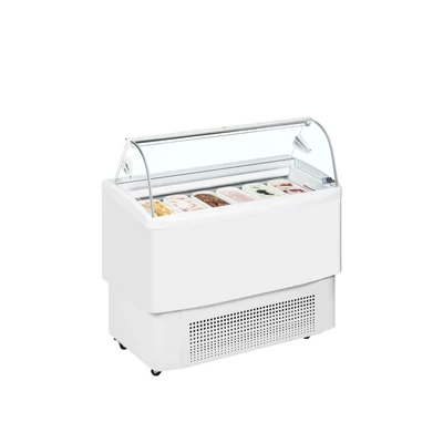 Tefcold Ventillációs fagyipult – fehér - 6+6 tégely