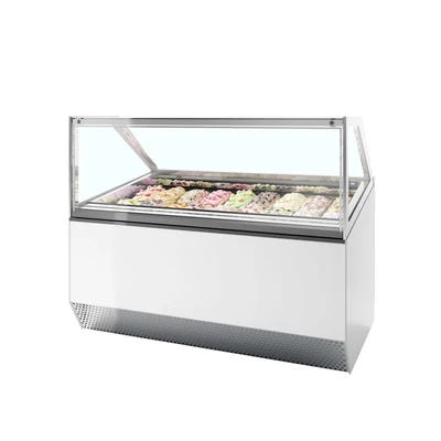 Tefcold Ventillációs fagyipult – 181 L – fehér - 18 tégely