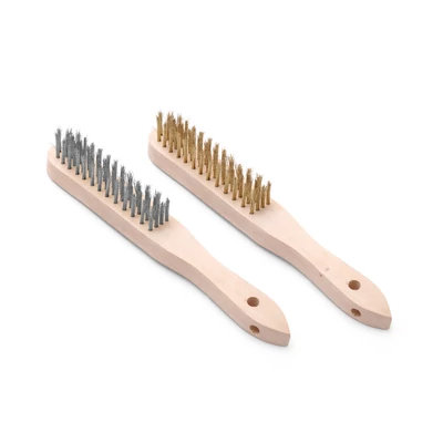 Sárgaréz és rozsdamentes acél drótkefe készlet - 2 db - 290 mm